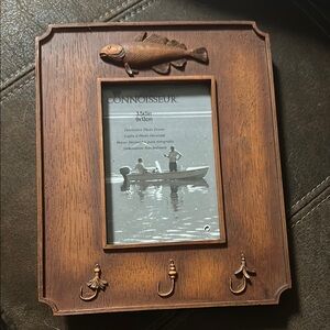 Brown Picture Frame with Fish Design